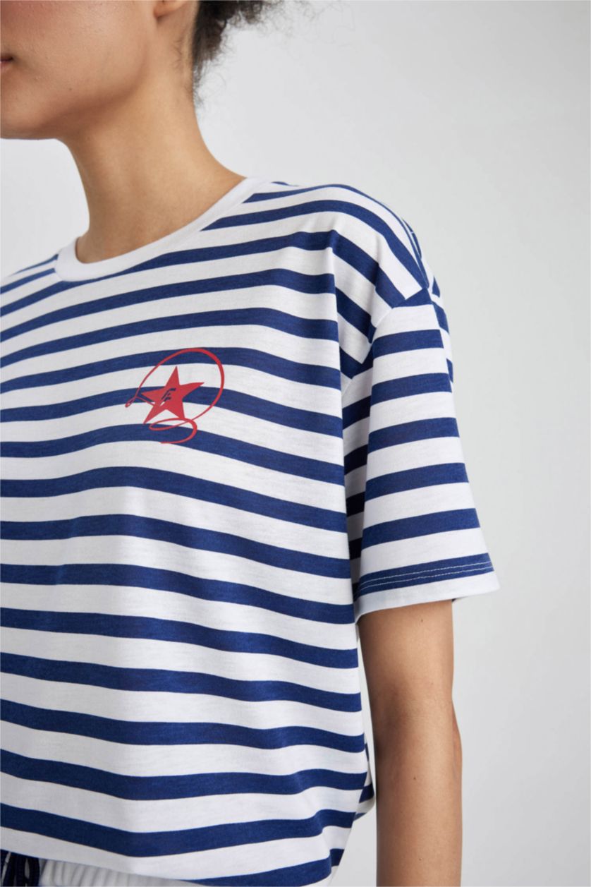 WOMAN NAVY Oversize Fit Short Sleeve T-Shirt