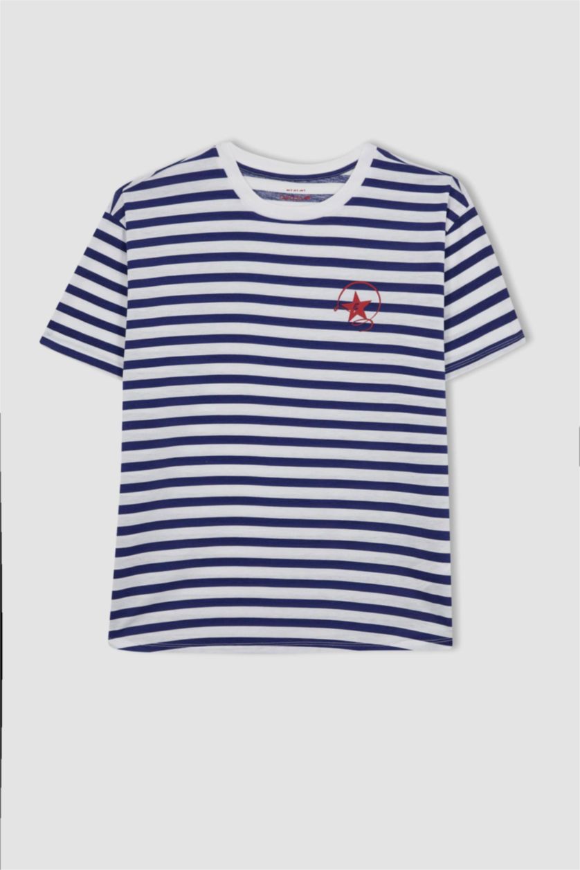 WOMAN NAVY Oversize Fit Short Sleeve T-Shirt