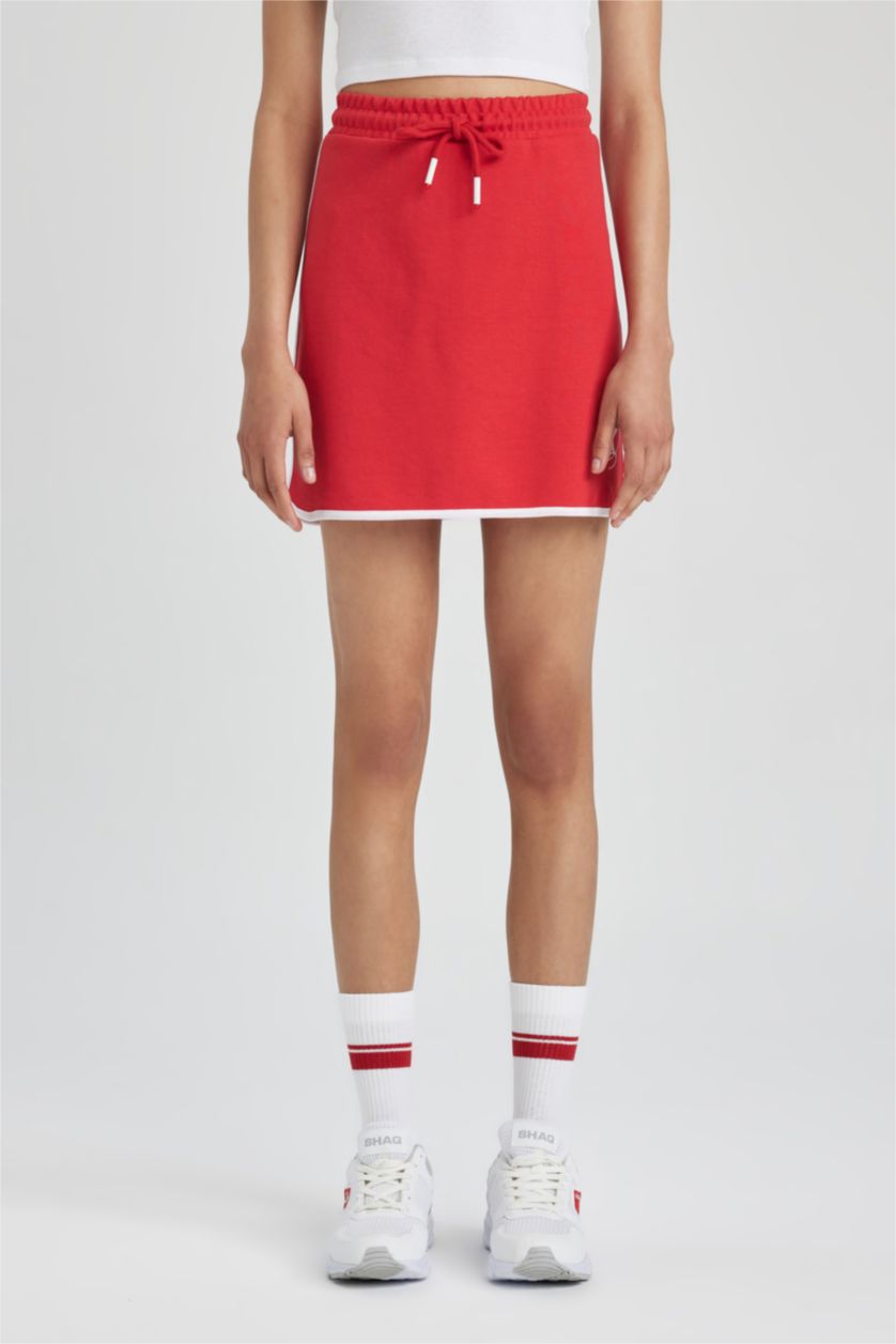 WOMAN Red Standard Fit Mini Skirt