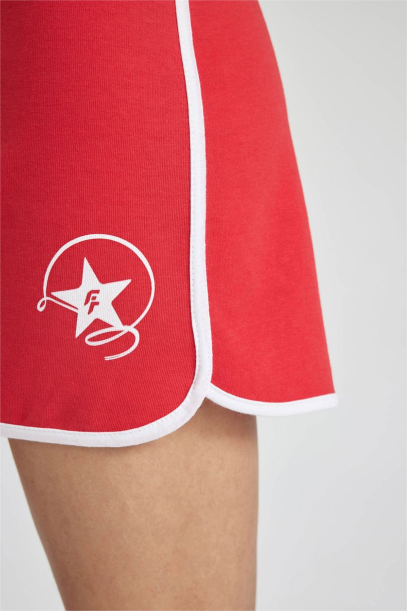 WOMAN Red Standard Fit Mini Skirt