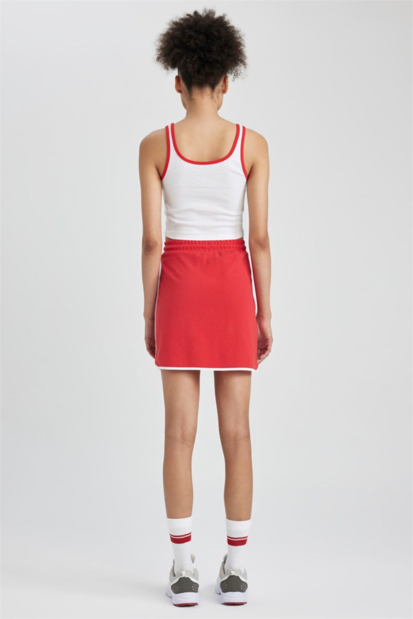 WOMAN Red Standard Fit Mini Skirt
