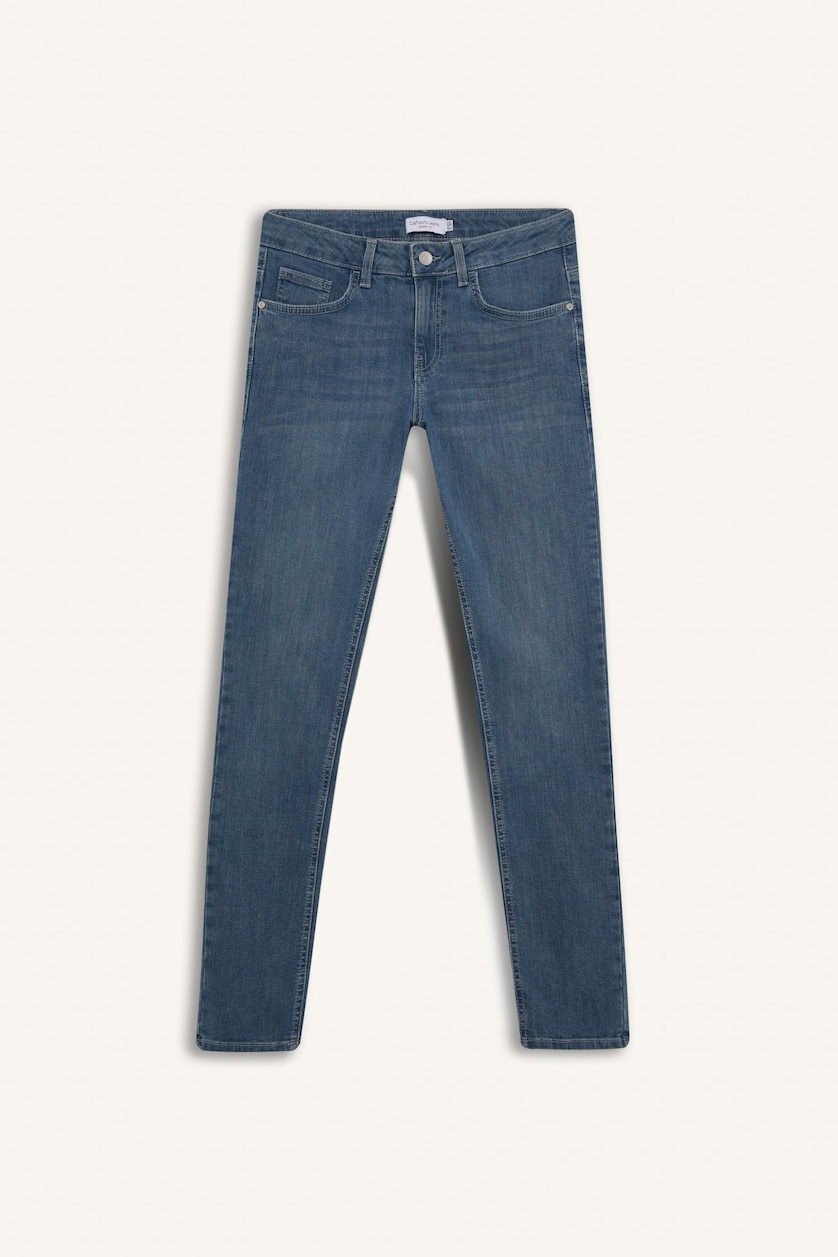 Erkek Mavi Gri Carlo Skinny Fıt Jean