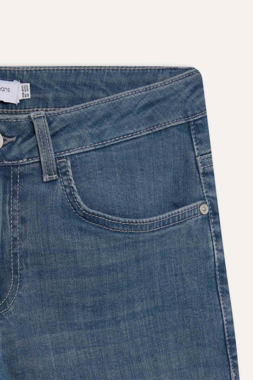 Erkek Mavi Gri Carlo Skinny Fıt Jean