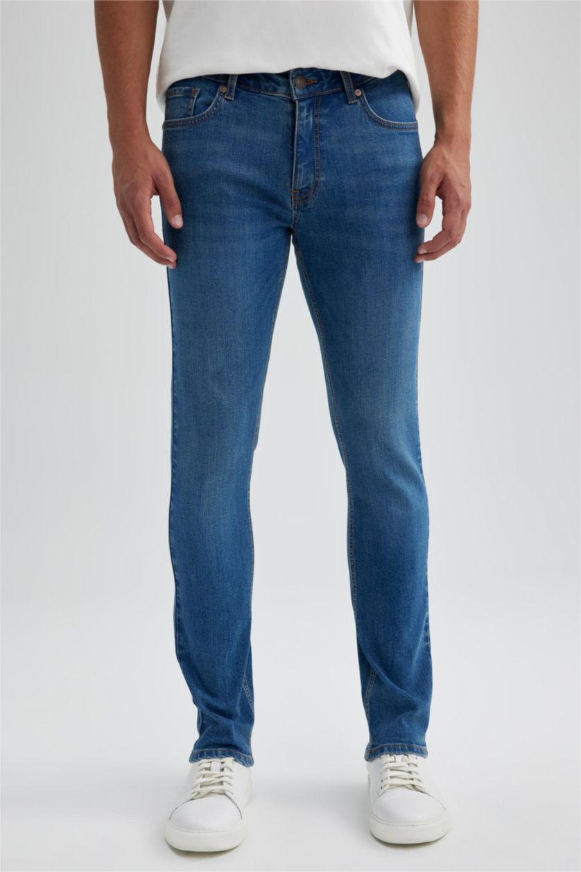 HOMME Bleu Pantalon Jean Pedro Coupe Slim