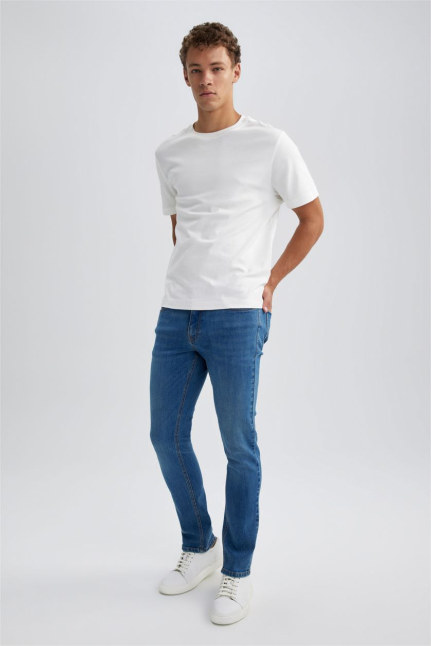 HOMME Bleu Pantalon Jean Pedro Coupe Slim