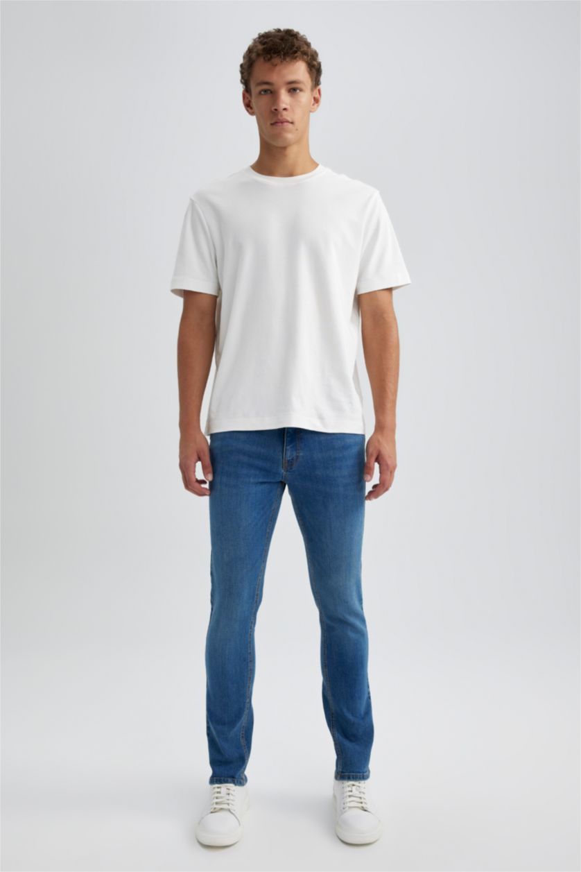 HOMME Bleu Pantalon Jean Pedro Coupe Slim