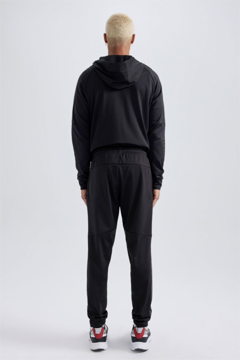 MAN Black Slim Fit Scuba Fabric Jogger