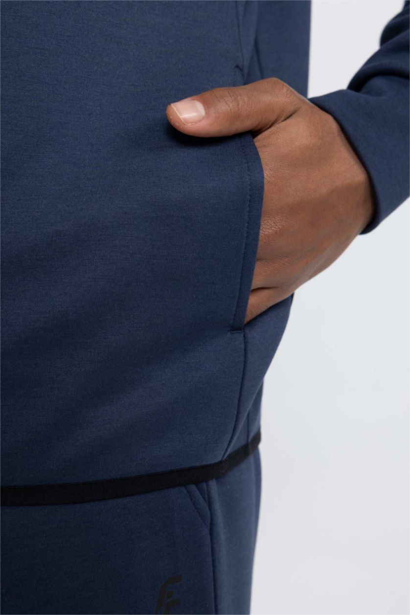 MAN NAVY DeFactoFit Slim Fit Scuba Fabric Zippered Sweatshirt