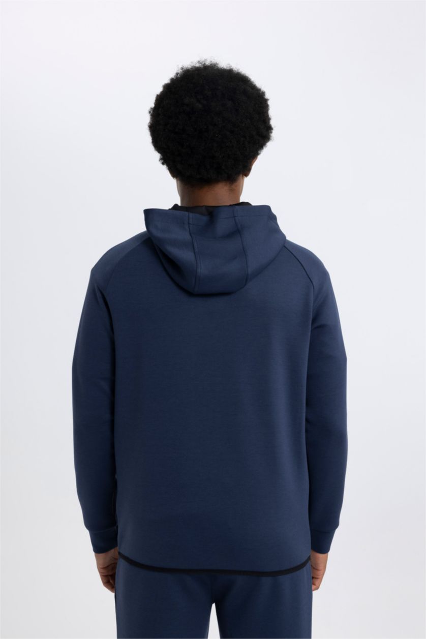 MAN NAVY DeFactoFit Slim Fit Scuba Fabric Zippered Sweatshirt