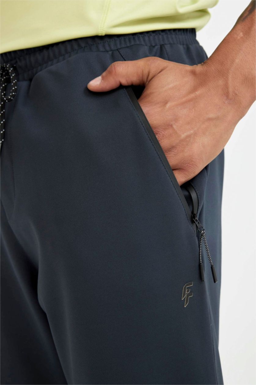 Erkek Antrasit Sporcu İnce Jogger Eşofman Altı Slim Fit Dar Kesim Skuba Dalgıç Kumaş Beli Bağcıklı Lastikli Paça Cepli