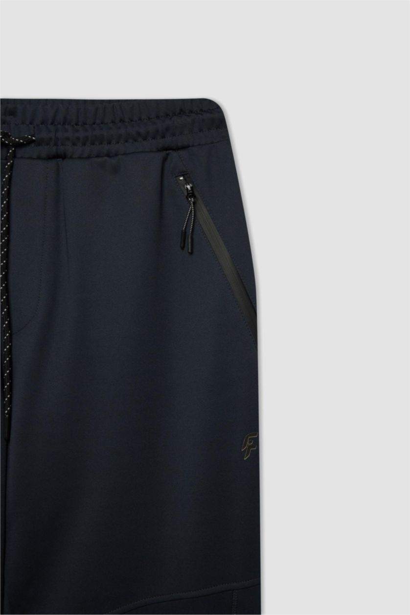 Erkek Antrasit Sporcu İnce Jogger Eşofman Altı Slim Fit Dar Kesim Skuba Dalgıç Kumaş Beli Bağcıklı Lastikli Paça Cepli