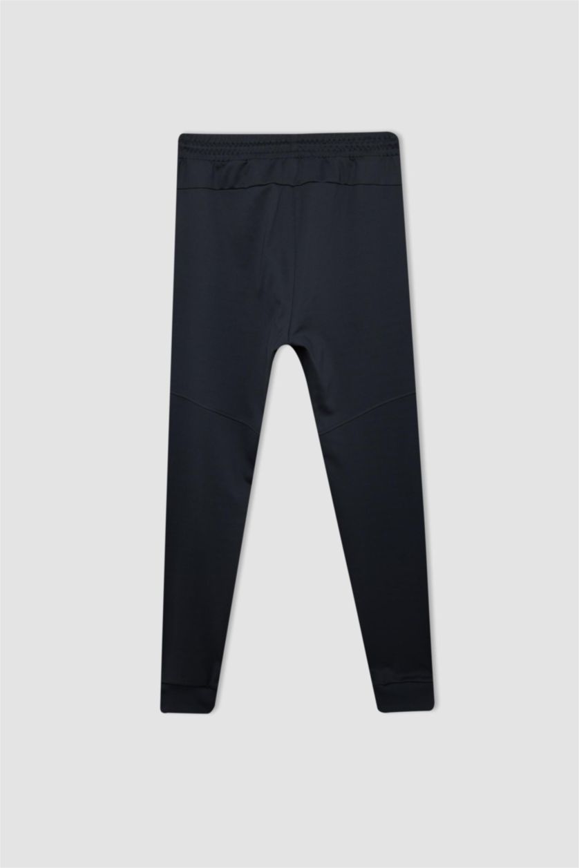 Erkek Antrasit Sporcu İnce Jogger Eşofman Altı Slim Fit Dar Kesim Skuba Dalgıç Kumaş Beli Bağcıklı Lastikli Paça Cepli