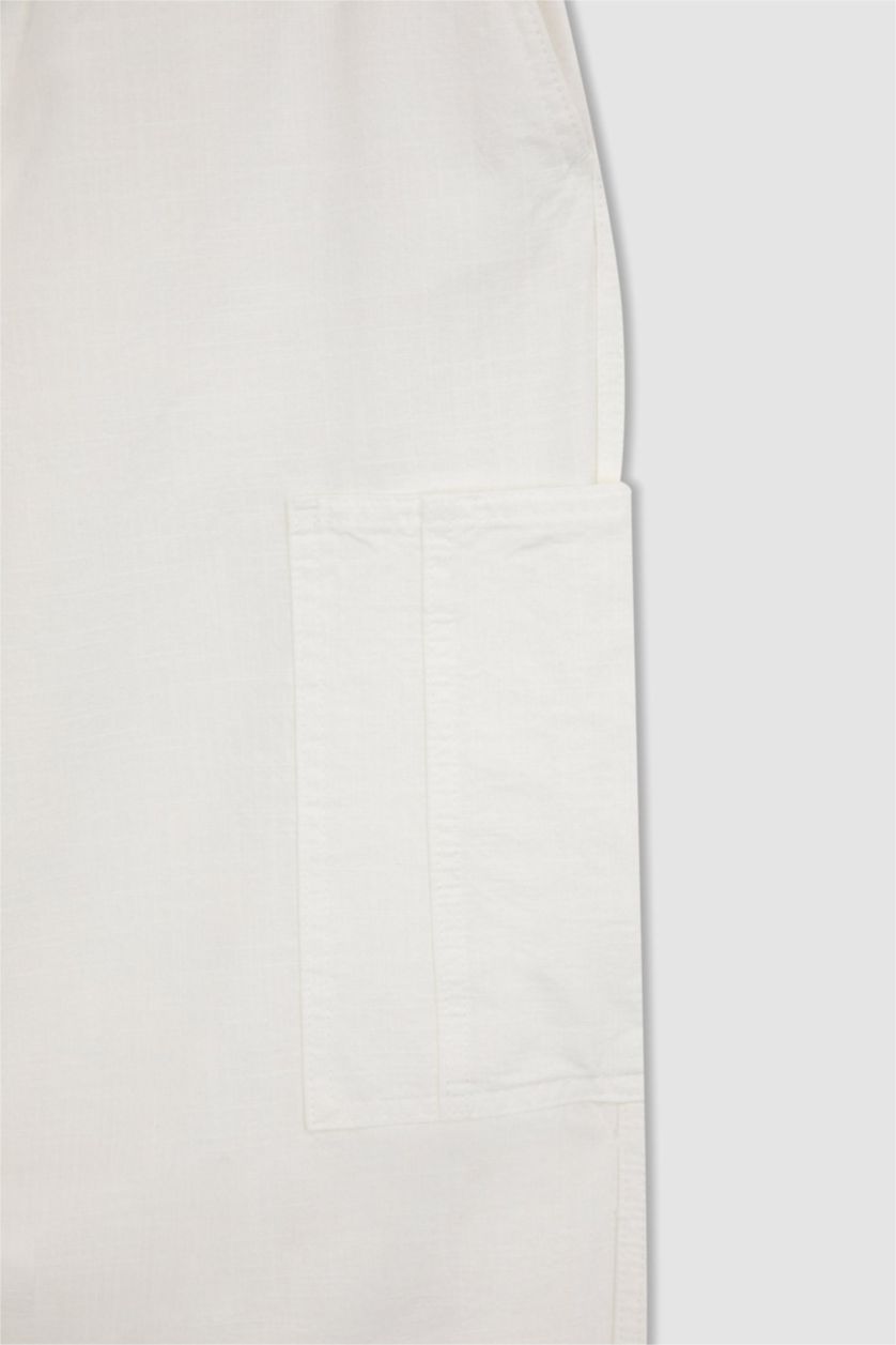 Woman White Parachute Trousers