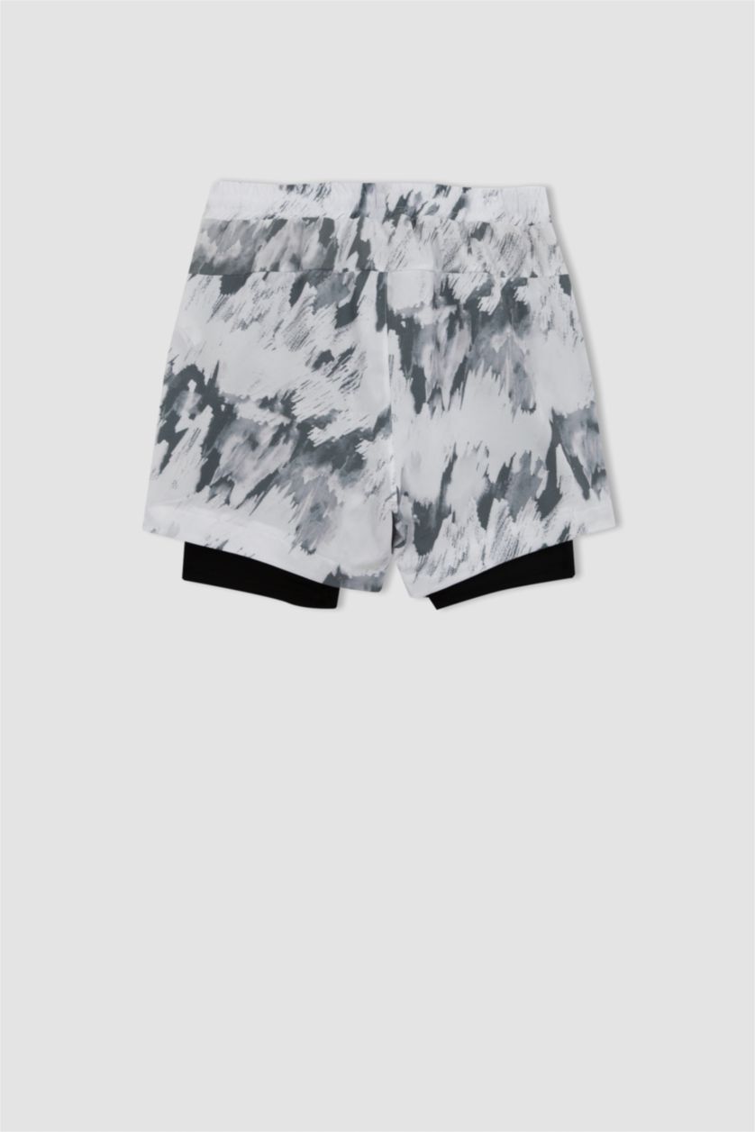 رجالي رمادي فاتح شورت سليم فيت رمادي من DeFactoFit