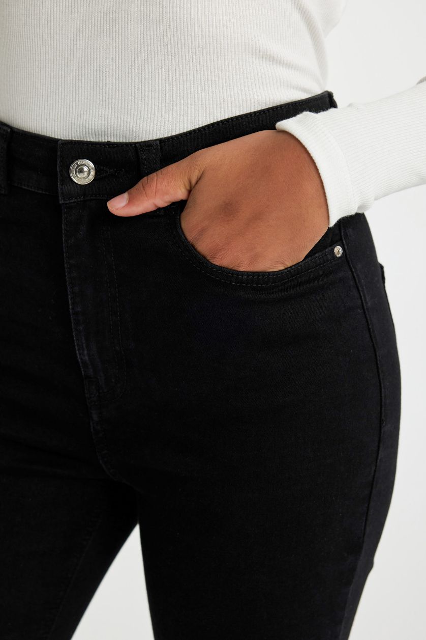 Kadın Siyah Normal Bel Skınny Fıt Pantolon