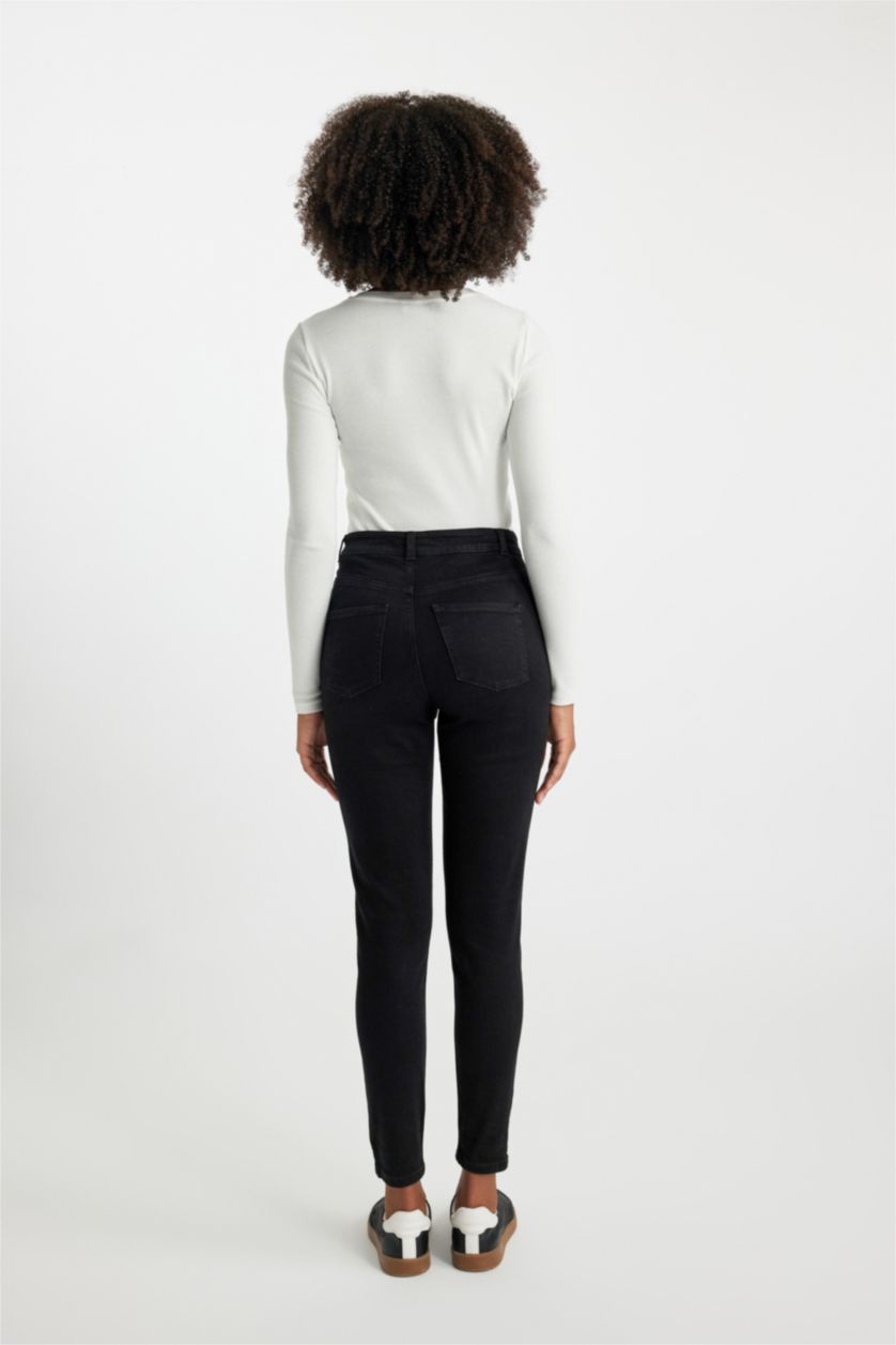Kadın Siyah Normal Bel Skınny Fıt Pantolon