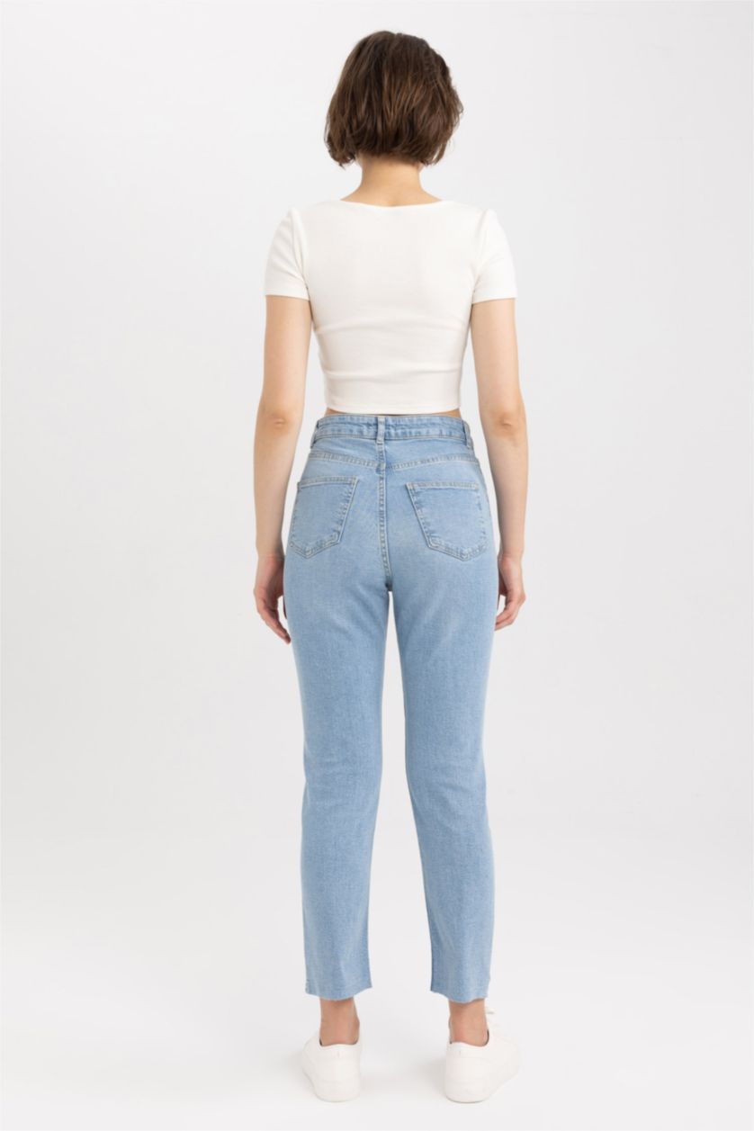 FEMME Indigo Clair Pantalon Denim