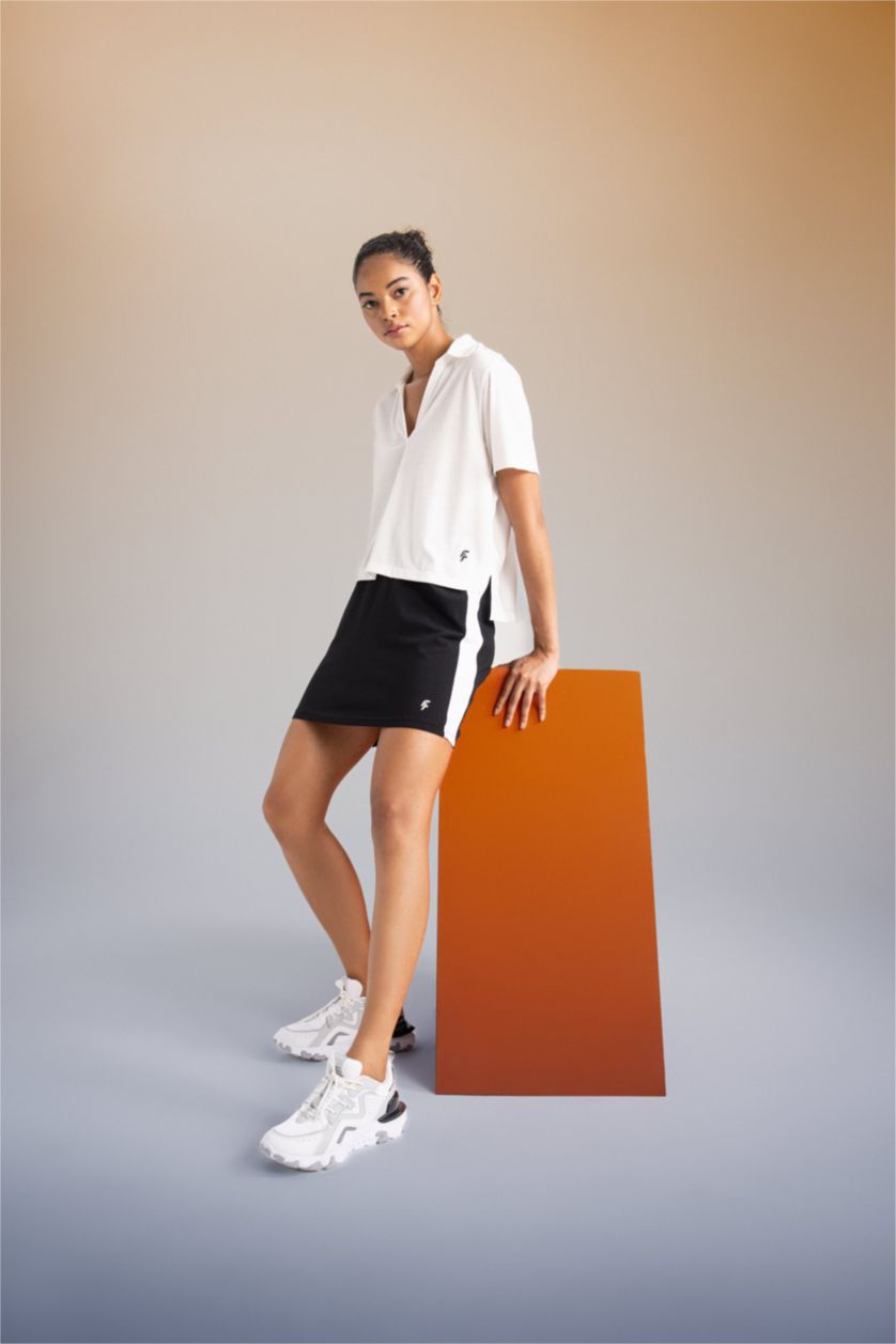 WOMAN Black DeFactoFit Slim Fit Skirt