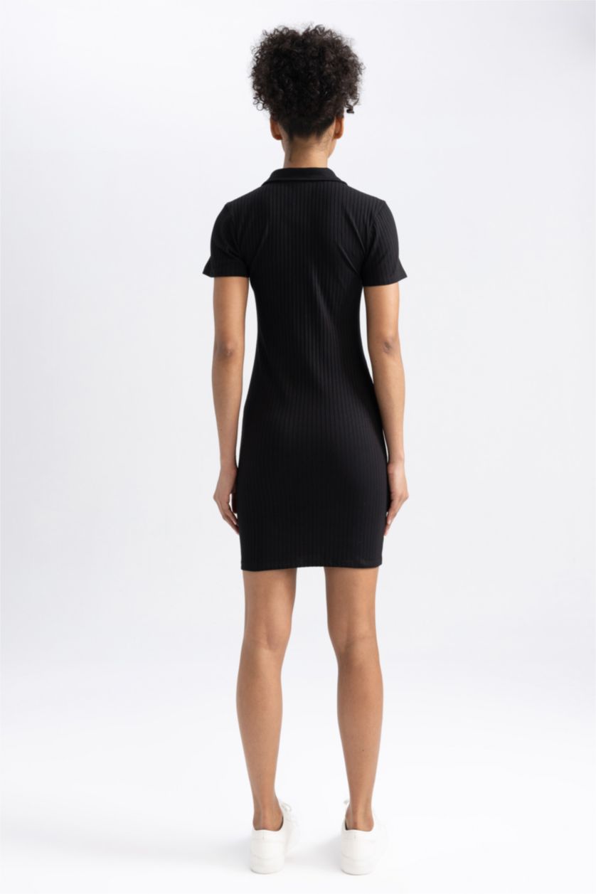 FEMME Noir Robe Ctelé