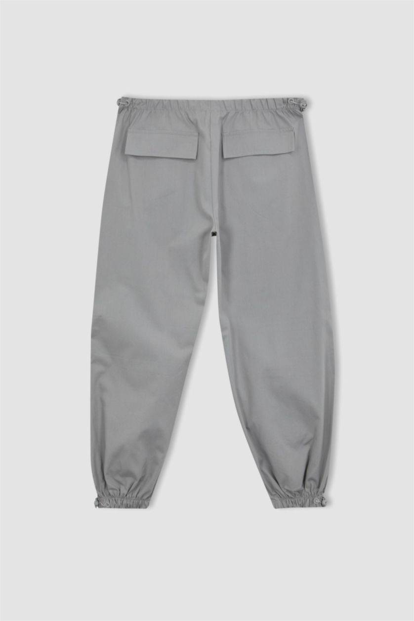 FILLES Gris Clair Pantalon Parachute En Coton Pour Fille