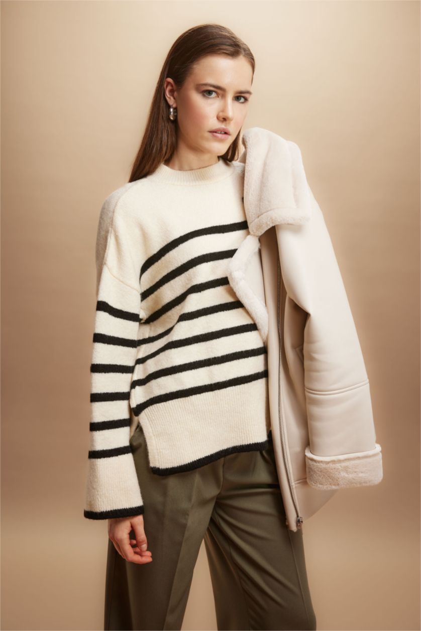 WOMAN Ecru Oversize Fit Pullover