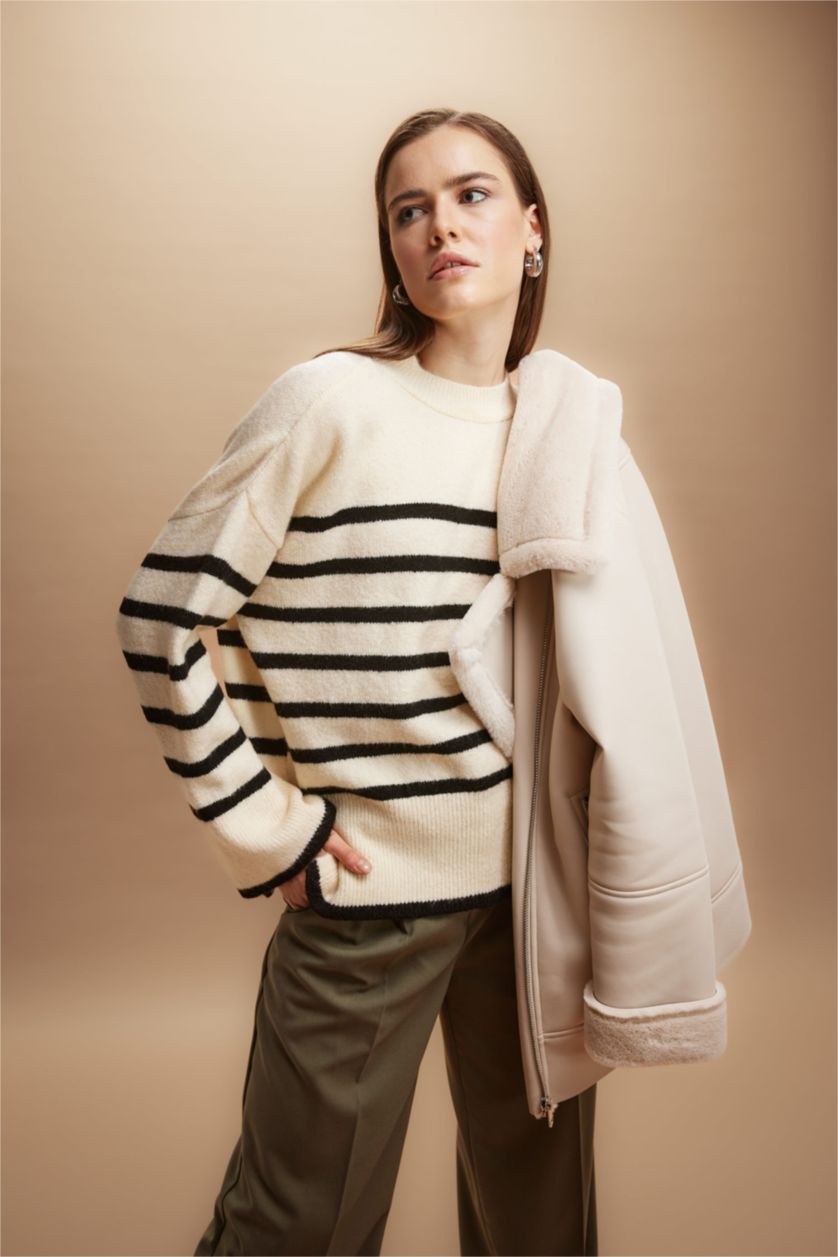 WOMAN Ecru Oversize Fit Pullover