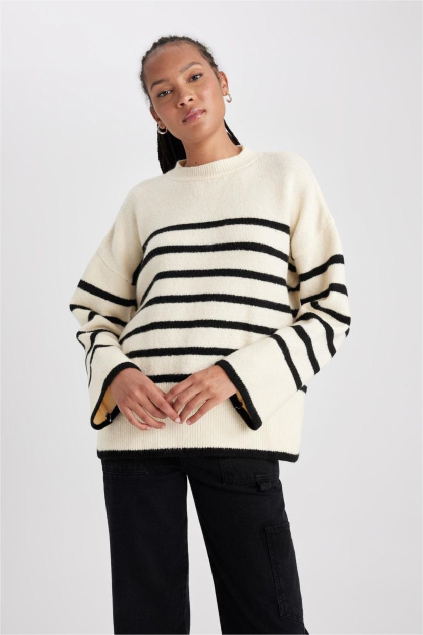 WOMAN Ecru Oversize Fit Pullover