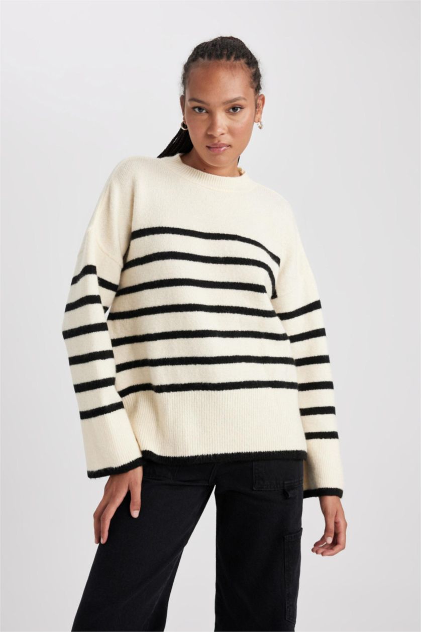 WOMAN Ecru Oversize Fit Pullover