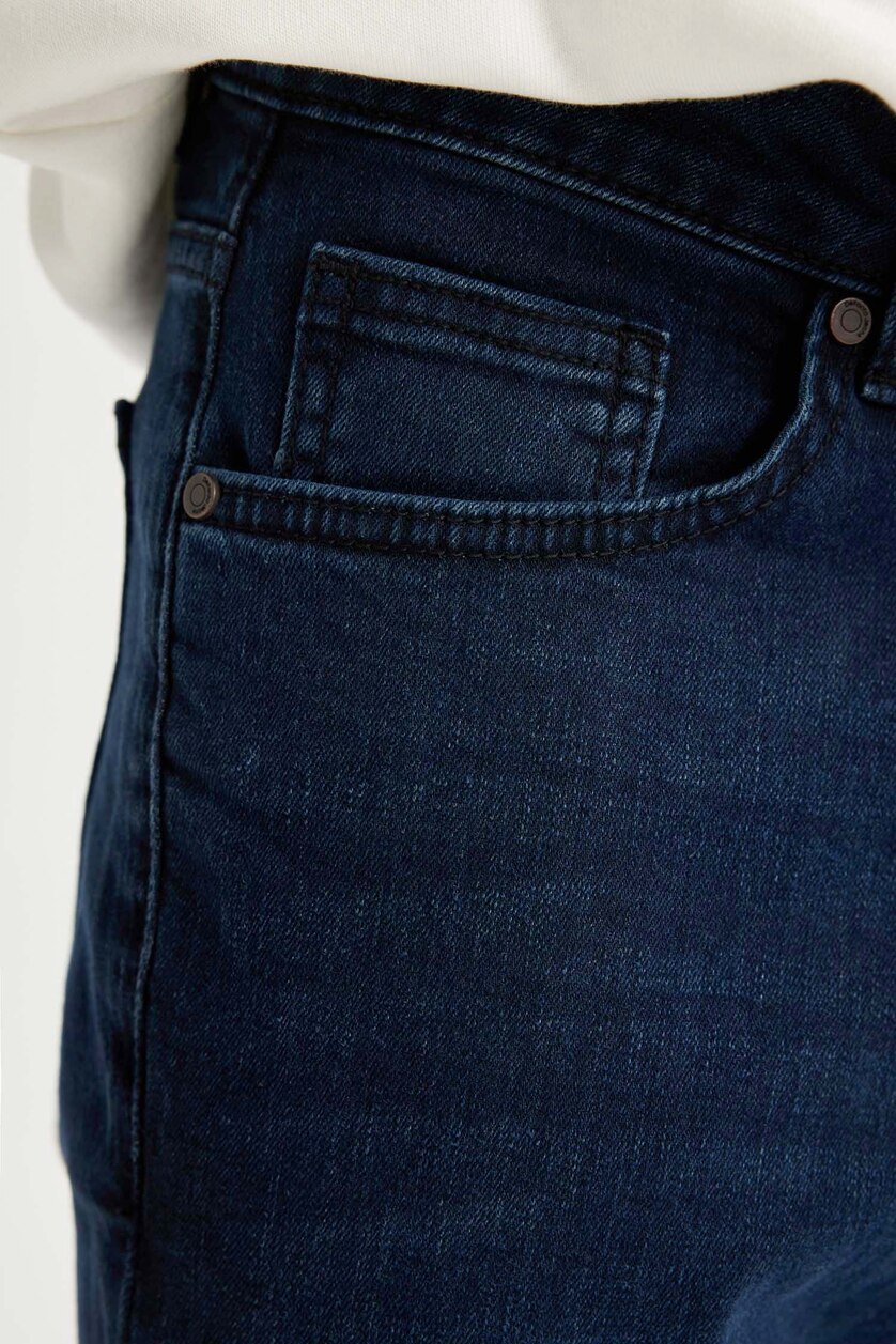 MAN Blue Black Pedro Slim Fit Trousers