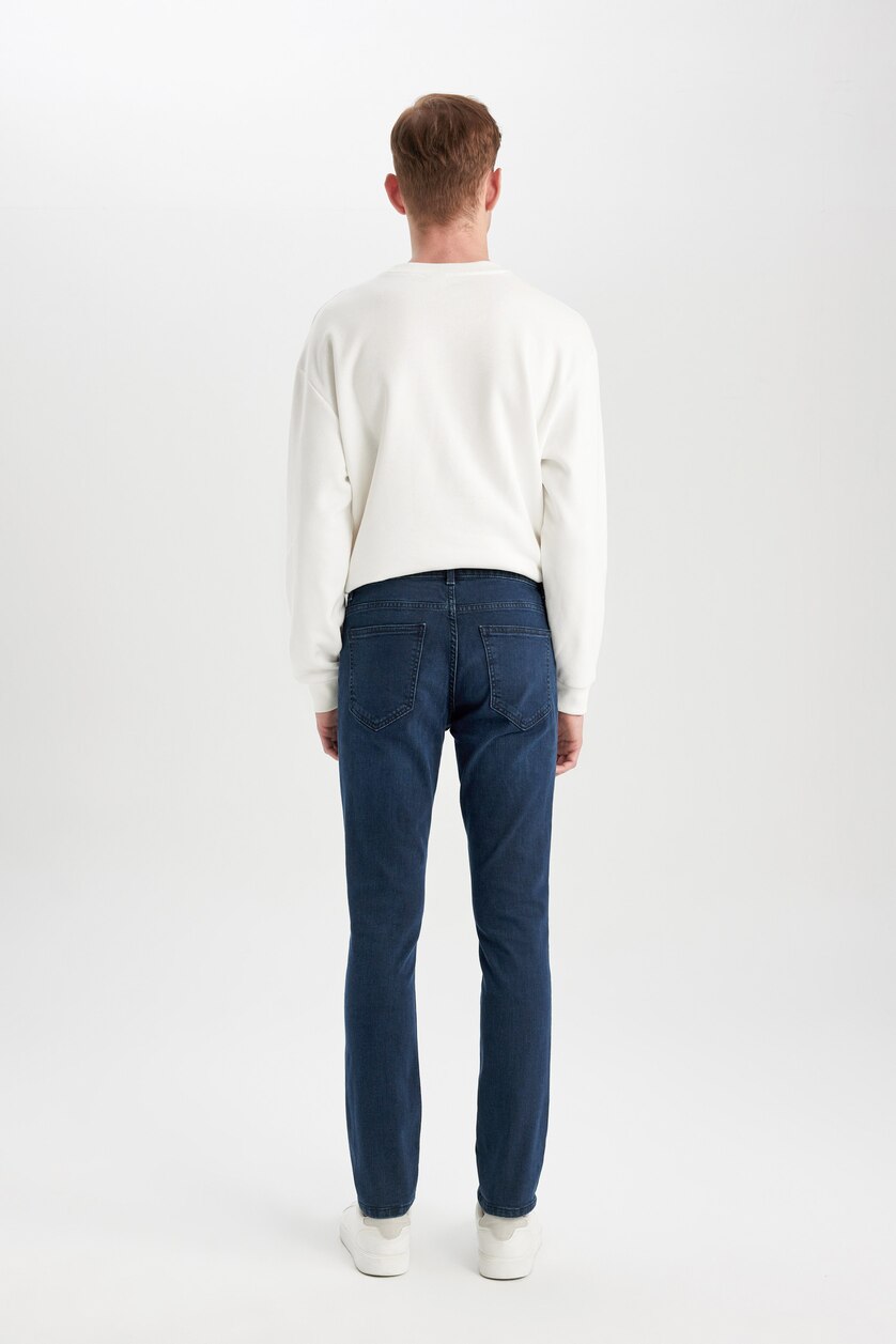 MAN Blue Black Pedro Slim Fit Trousers