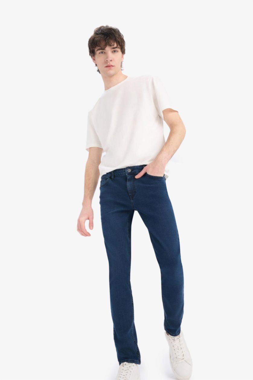 MAN Blue Black Pedro Slim Fit Normal Waist Jeans