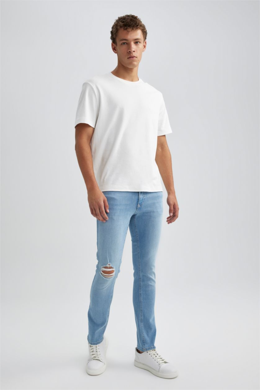 HOMME BLEU Clair Carlo Skinny Fit Trousers