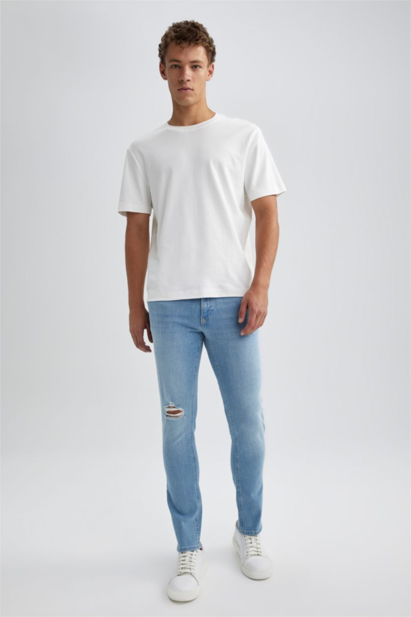 HOMME BLEU Clair Carlo Skinny Fit Trousers