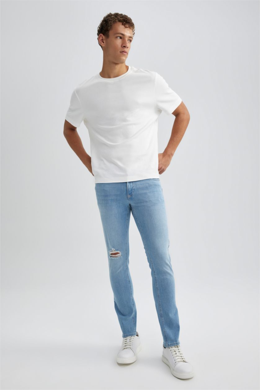 HOMME BLEU Clair Carlo Skinny Fit Trousers