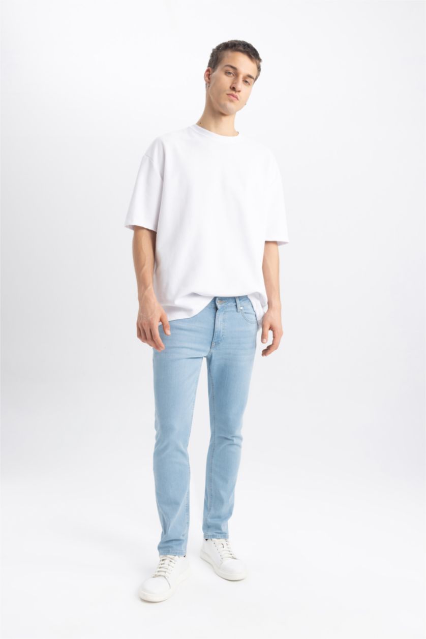 HOMME BLEU Clair Pantalon Jean Pedro Coupe Slim