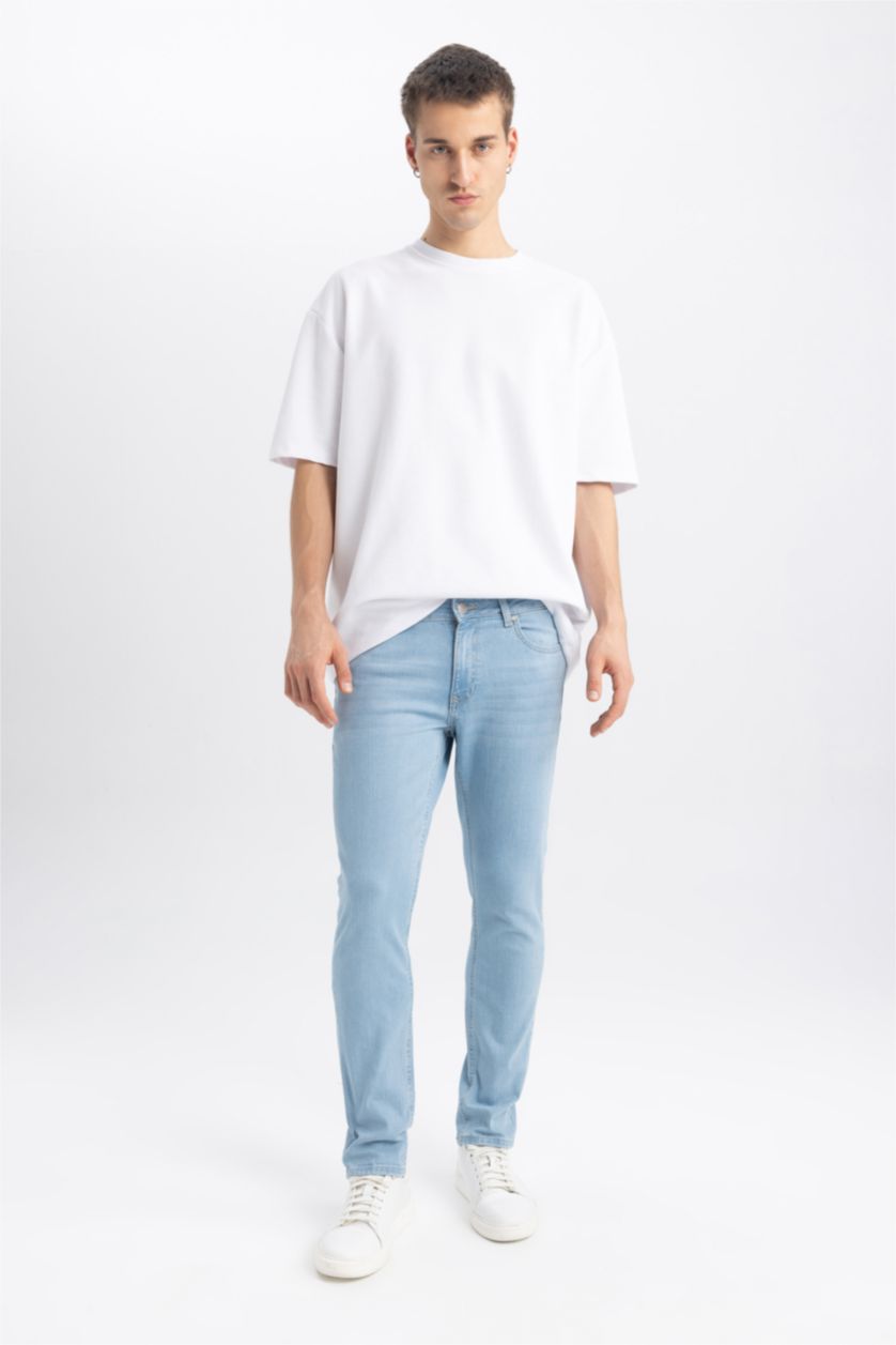 HOMME BLEU Clair Pantalon Jean Pedro Coupe Slim