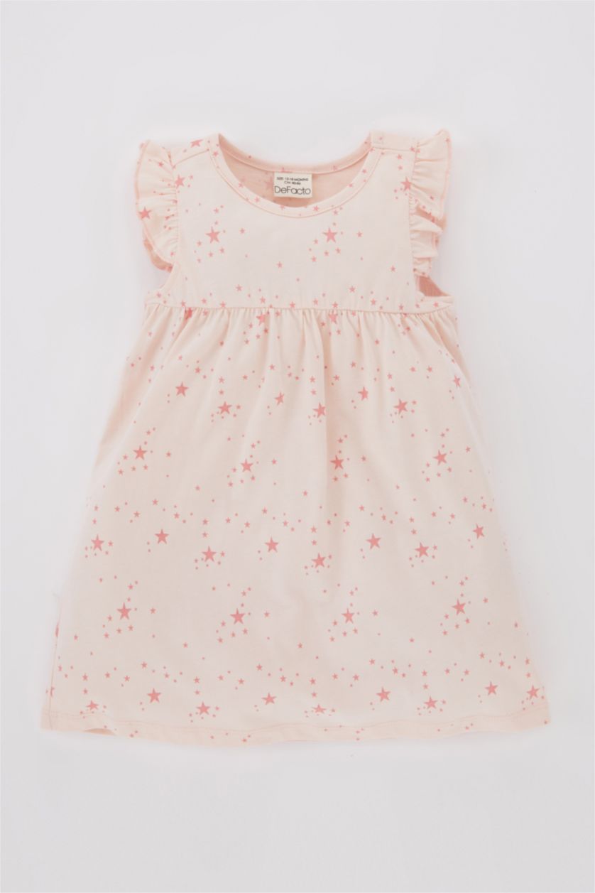 BABY GIRL Light Pink طقم بيجاما ممشط قصة عادية