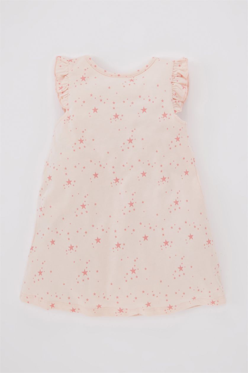BABY GIRL Light Pink طقم بيجاما ممشط قصة عادية