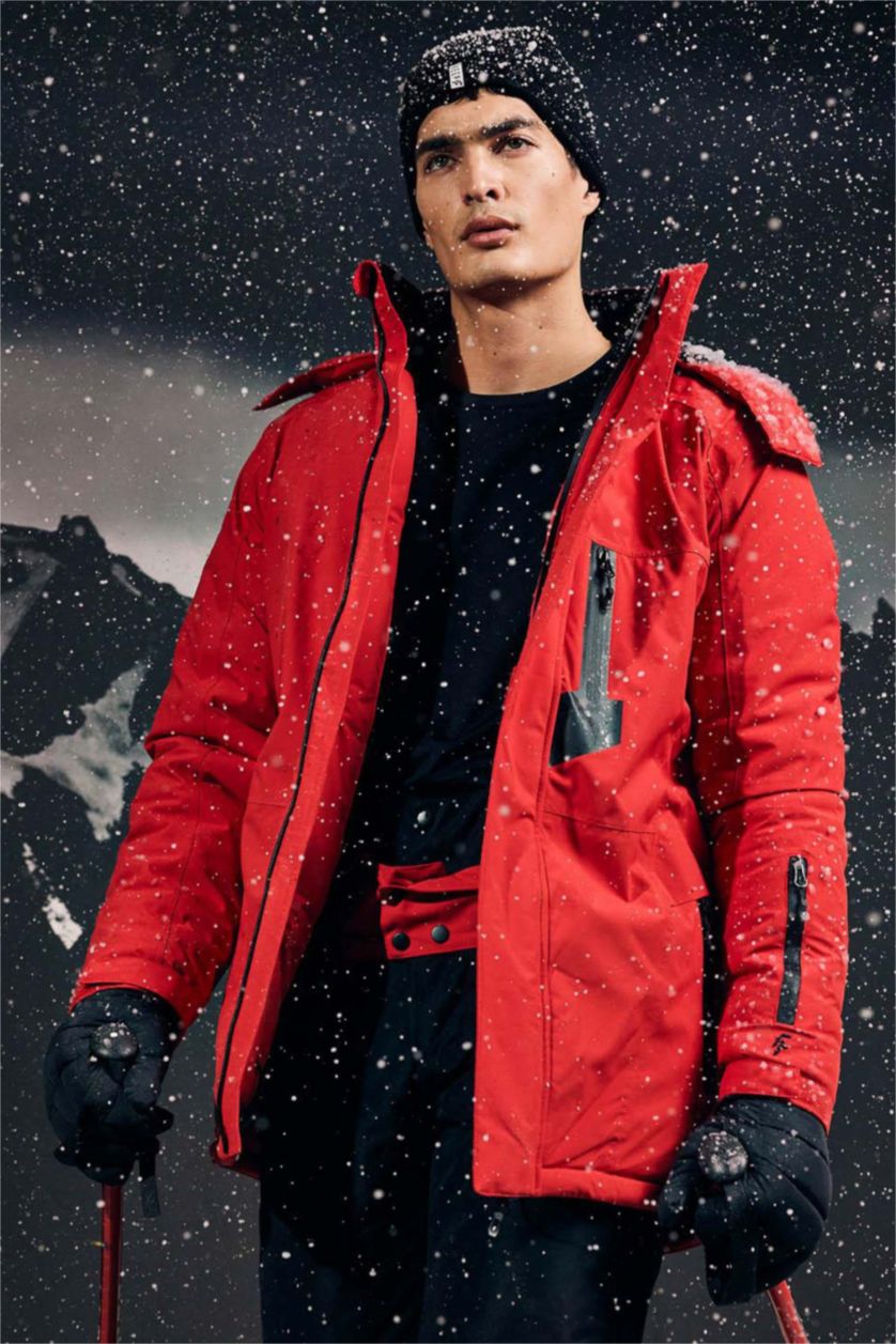 Erkek Kırmızı Su İtici Mont