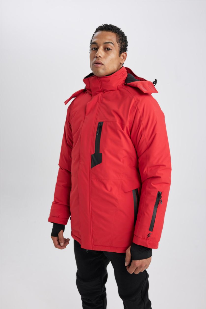 Erkek Kırmızı Su İtici Mont