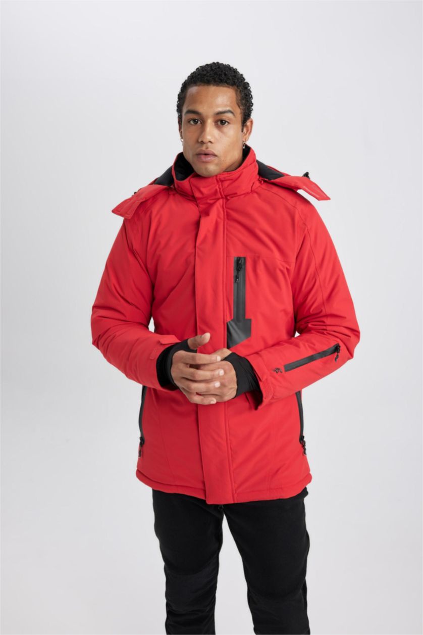 Erkek Kırmızı Su İtici Mont