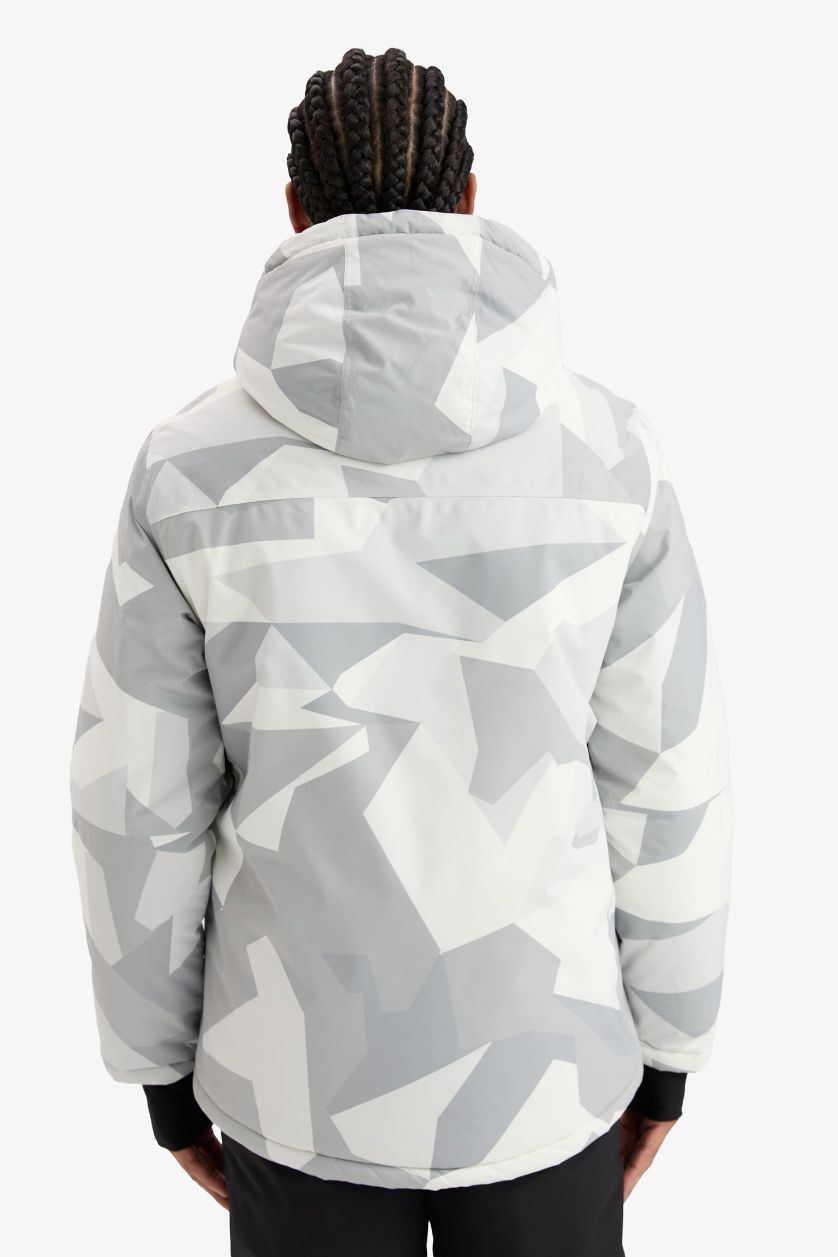 Erkek Açık Gri  20K Koruyucu Su Rüzgar Geçirmez Kayak Montu