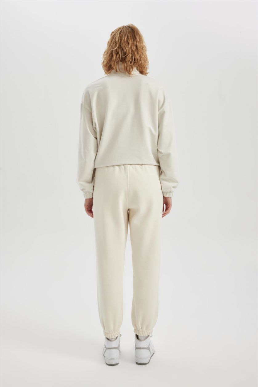 WOMAN Stone DeFactoFit Standard Fit Pocketed Jogger Leg Standard Sweatpants