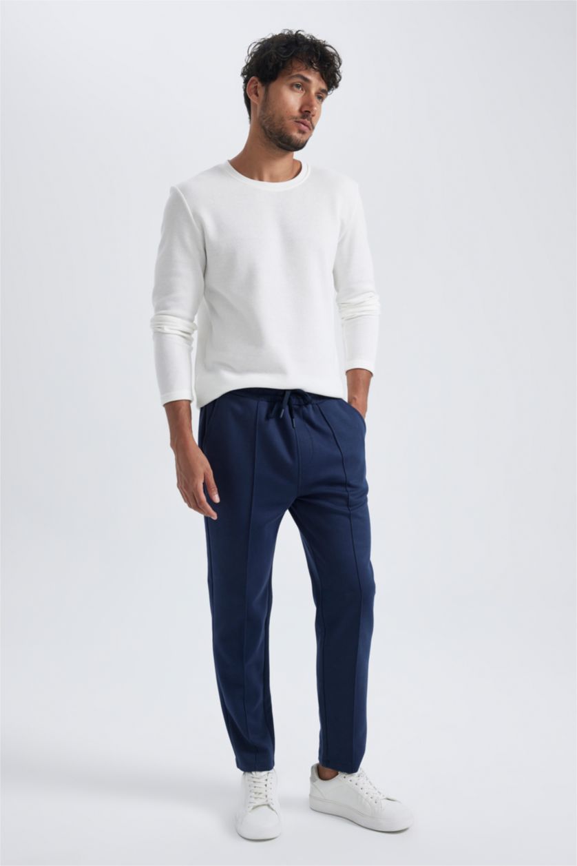 HOMME Marin Pantalon Coupe Slim