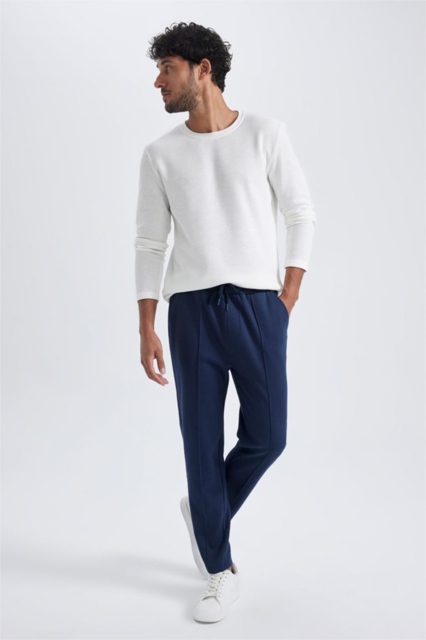 HOMME Marin Pantalon Coupe Slim