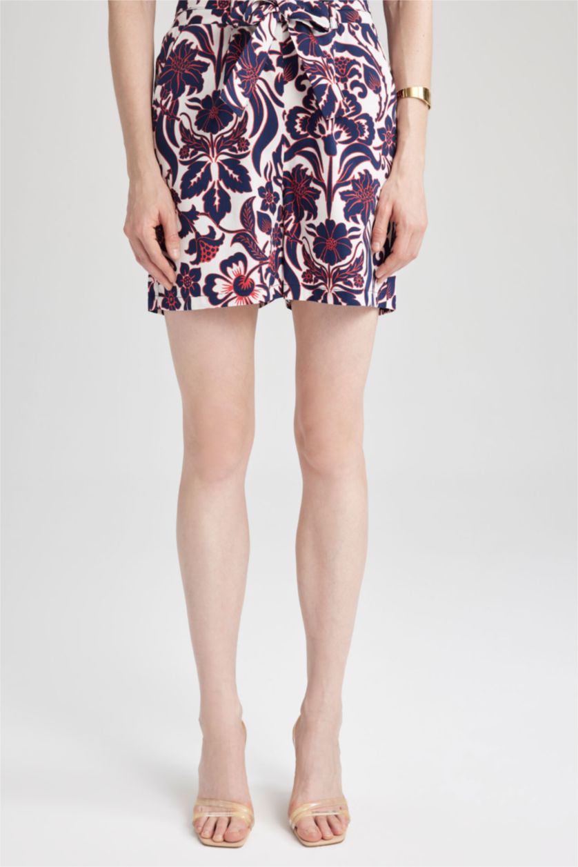 حريمي بيج فاتح شورت قطن وايد ليج بوبلين بخصرعالي