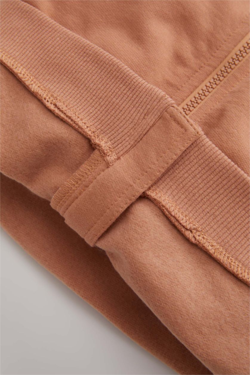 BÉBÉ FILLE Orange Clair Sweatshirt à Capuche Léger Pour Bébé Fille