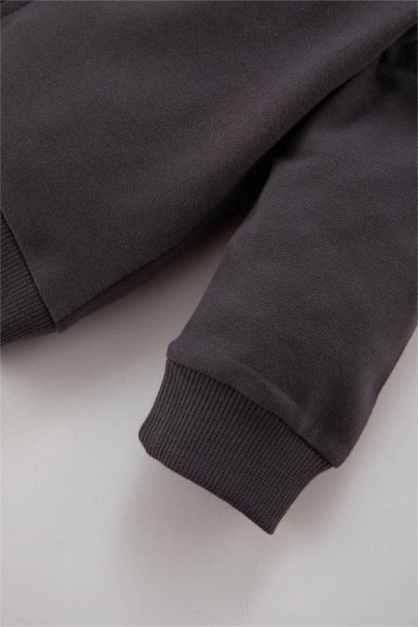 طفلة صغيرة أنثرا غامق كارديجان بناتي خفيف قصة عادية بكابيشون