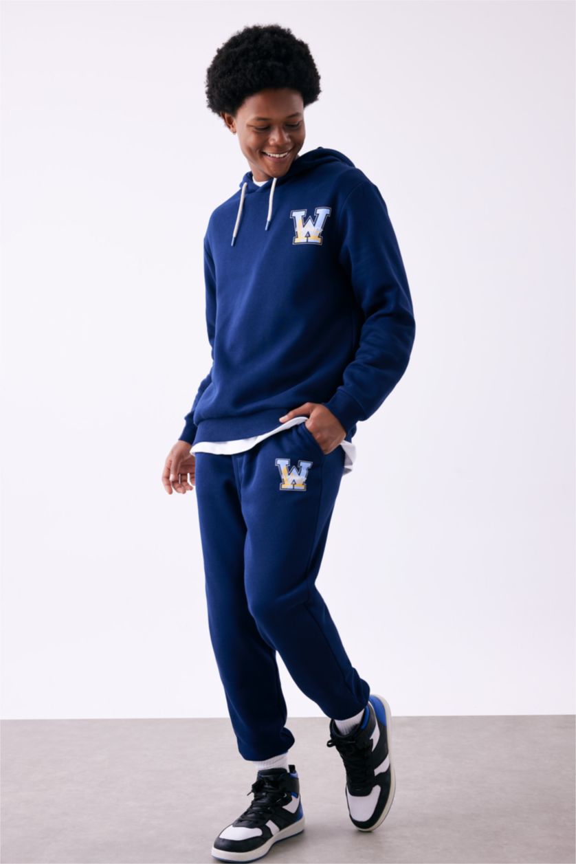 MAN NAVY DeFactoFit Standard Fit NBA Golden State Warriors Licensed Jogger