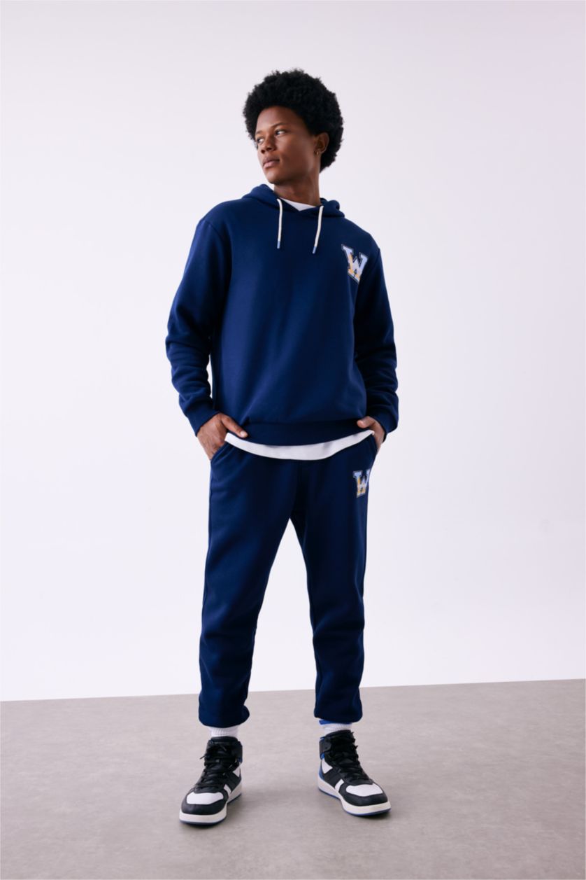 MAN NAVY DeFactoFit Standard Fit NBA Golden State Warriors Licensed Jogger